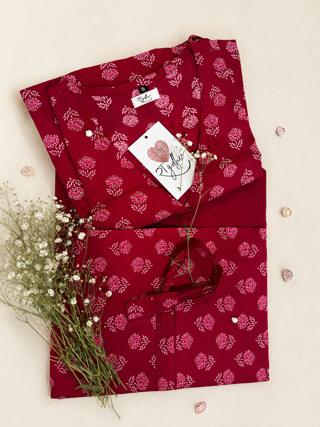 Pure Cotton Angrakha Kurta Set for Women Comfortable | Elegant | Everyday Wear