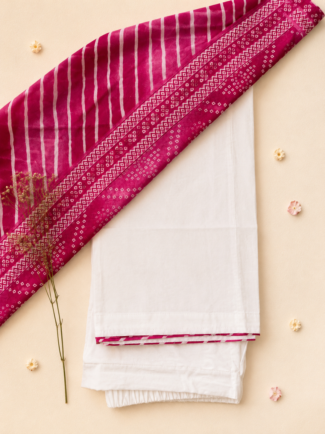 Pure Cotton Angrakha Kurta Set in lehriya print for Women Comfortable | Elegant | Everyday Wear