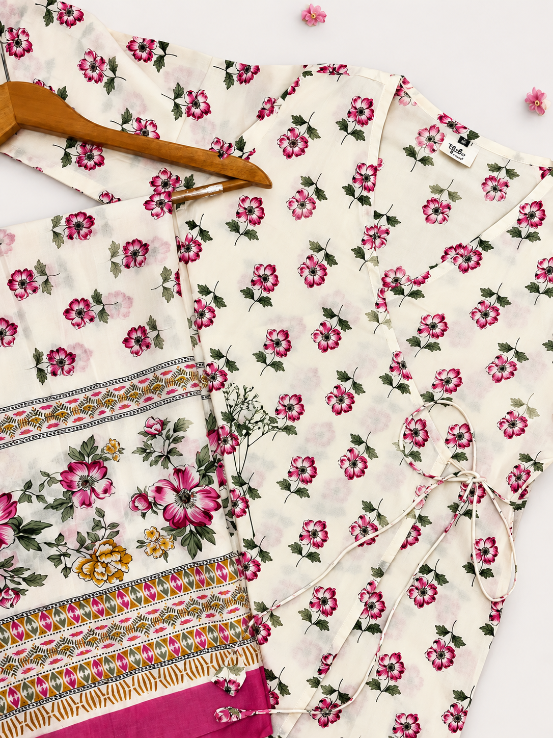 Pure Cotton Angrakha Kurta Set for Women Comfortable | Elegant | Everyday Wear