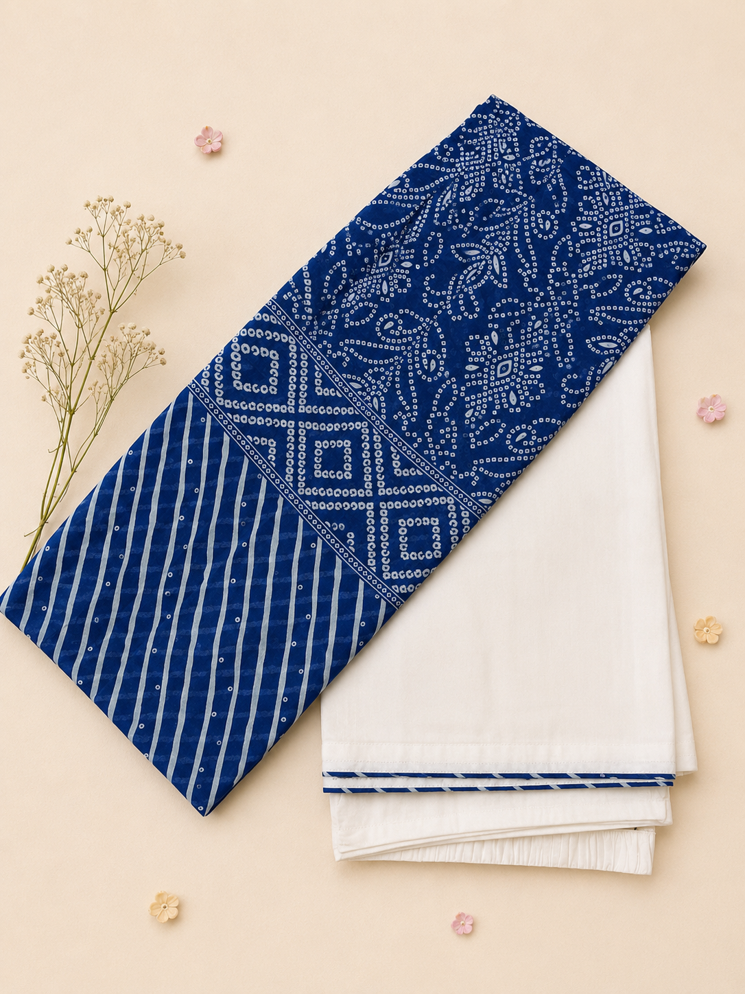 Pure Cotton Angrakha Kurta Set in Lehriya Print for Women Comfortable | Elegant | Everyday Wear